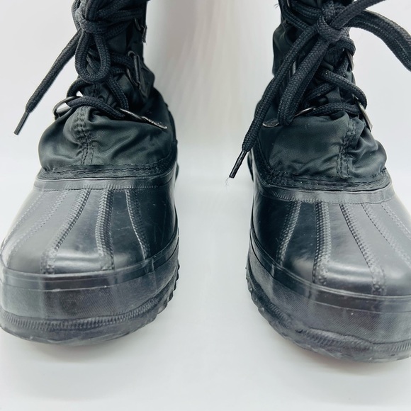 SOREL SNOW LION WOMENS BLACK WATERPROOF BOOTS SIZE 6 - Picture 6 of 16